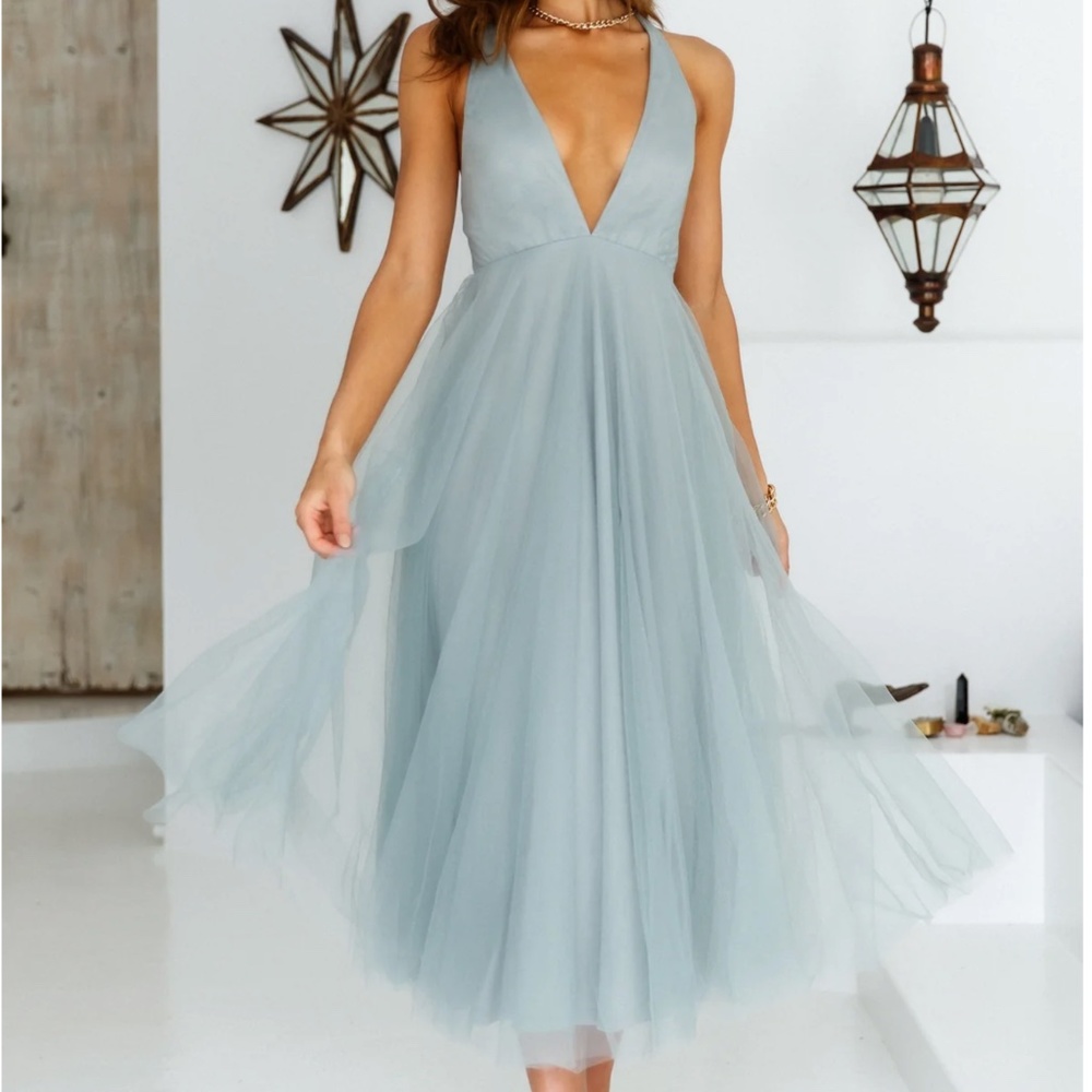 Hello Molly Kiss the Girl Midi Dress Sage - Large